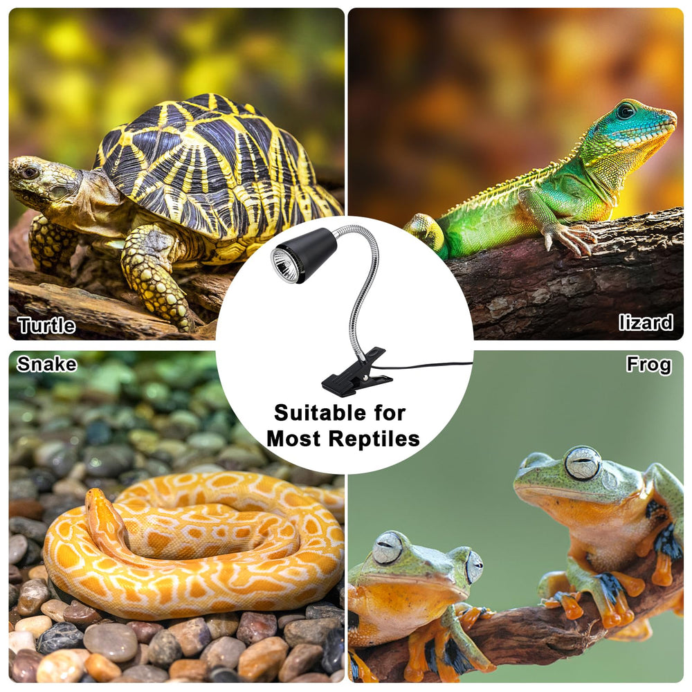 ZJNBMTFY 360 degree rotatable head enables flexible heat placement for even basking.