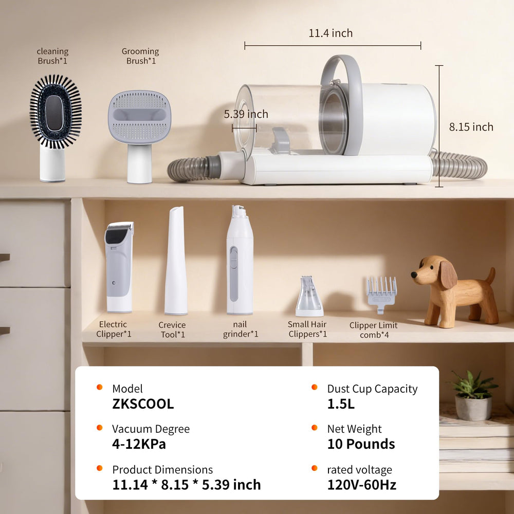 ZKSCool nozzle head attachment expands grooming reach.