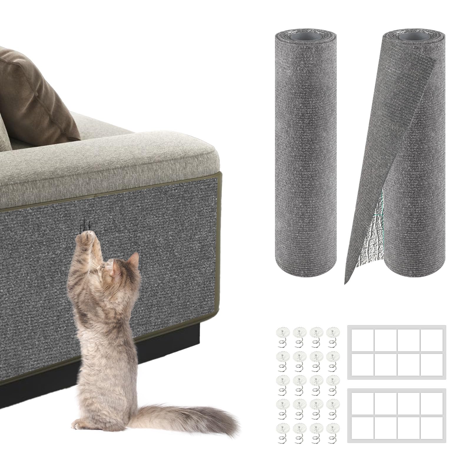 ZLAFM 2-pack cat scratch mat sofa cover protects furniture from claws.