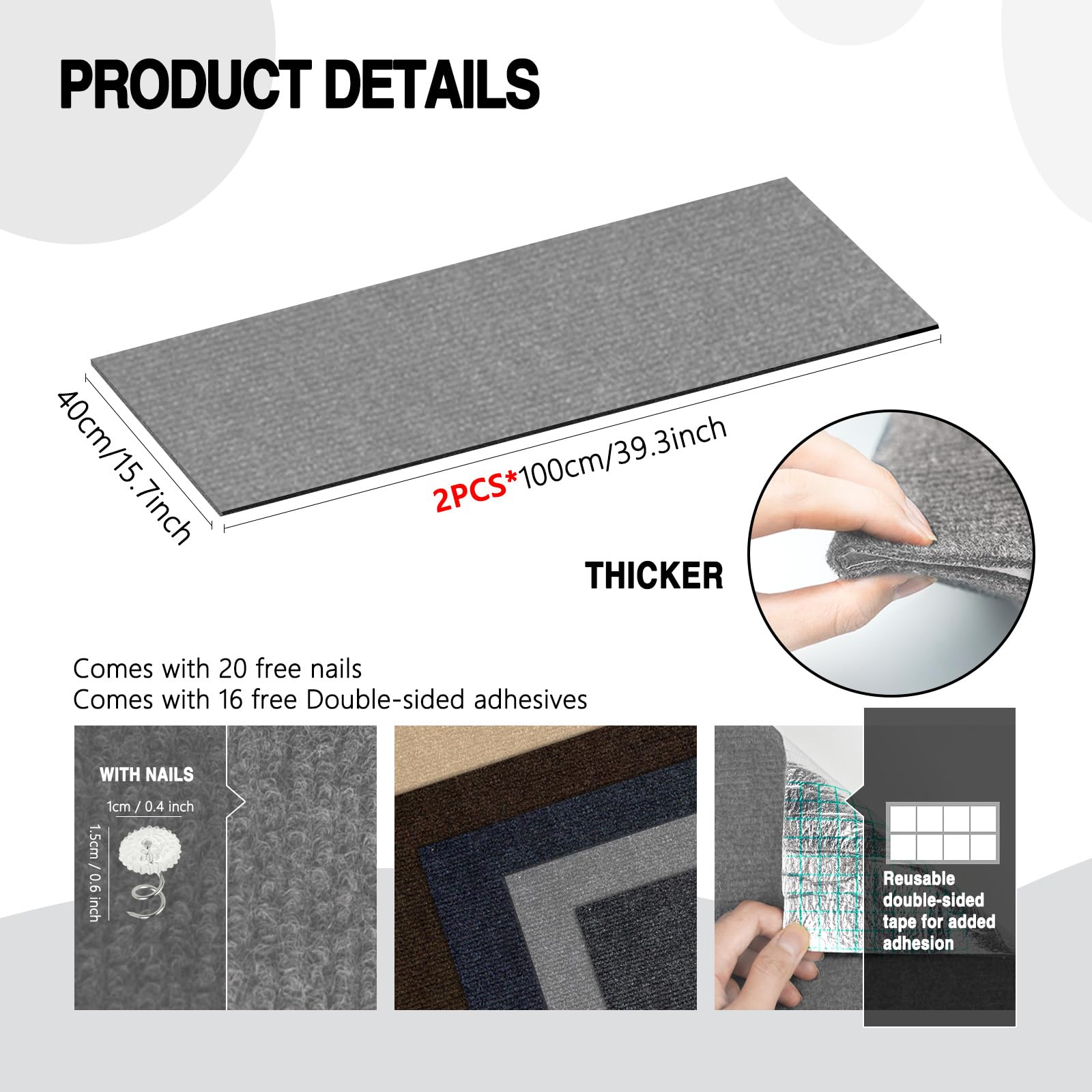 ZLAFM 2-pack cat scratch mat wall protector guards walls.