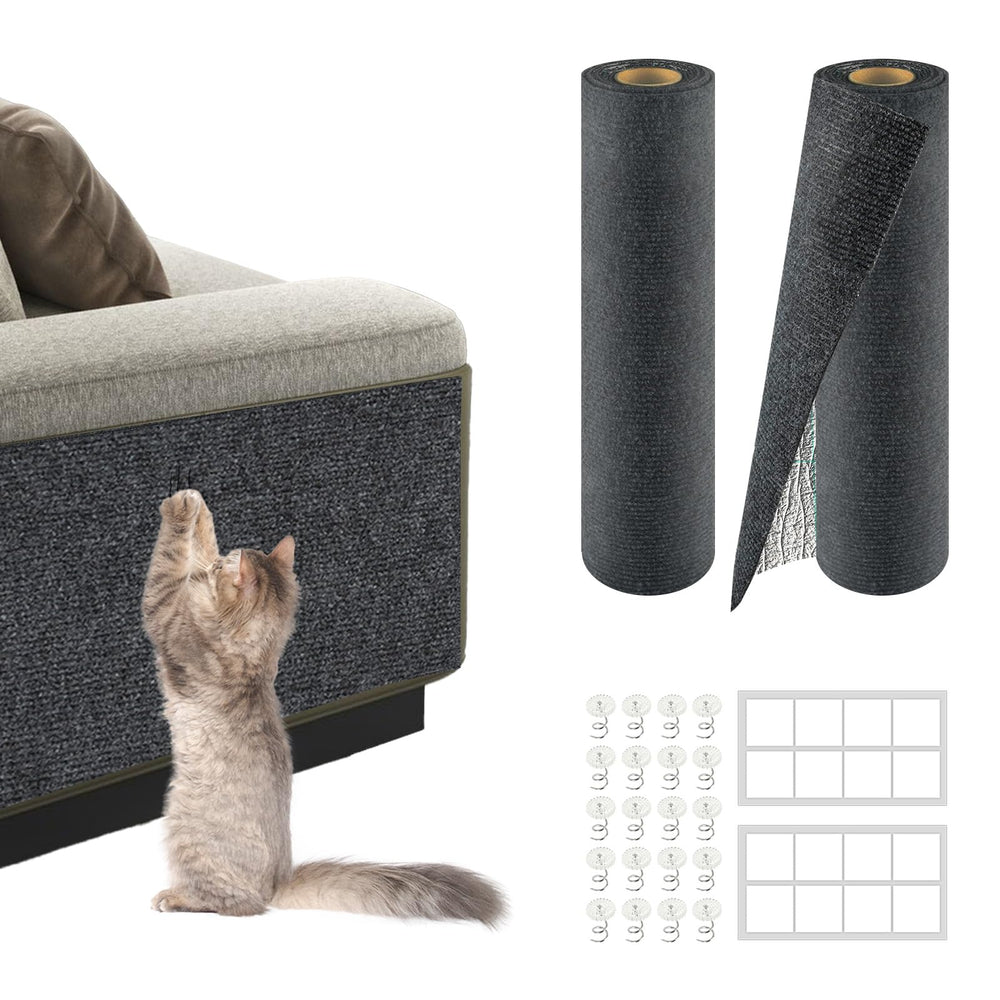 ZLAFM cat scratch mat on sofa protects furniture from claws.