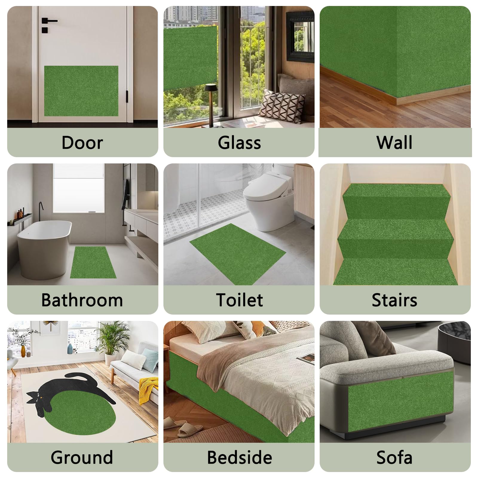 ZLAFM cat scratch mat includes bonus adhesive and screws for versatile mounting
