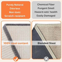 ZLAFM extra-large sisal scratch bed side view showing scale