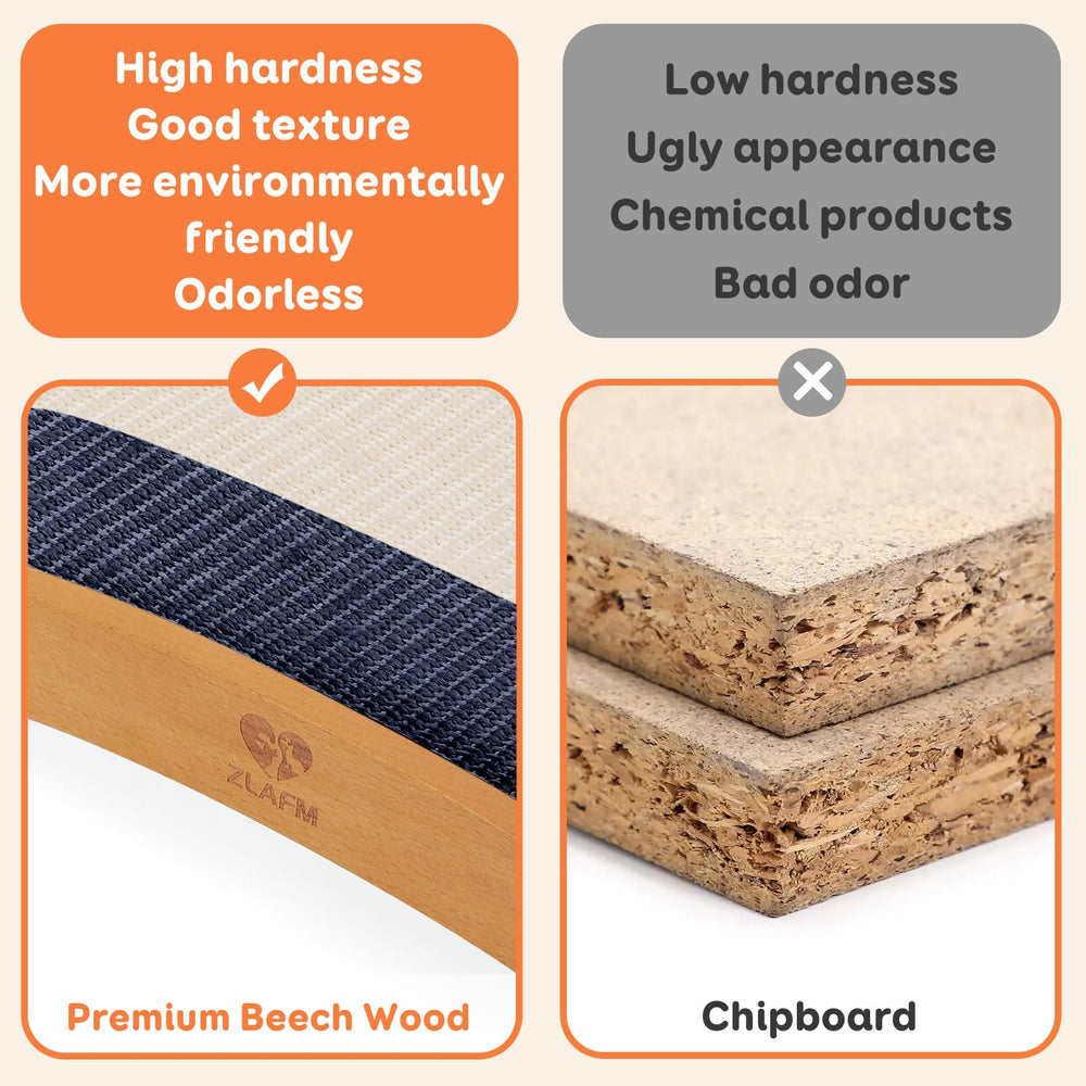 ZLAFM solid beech wood frame provides stable support for multiple cats.