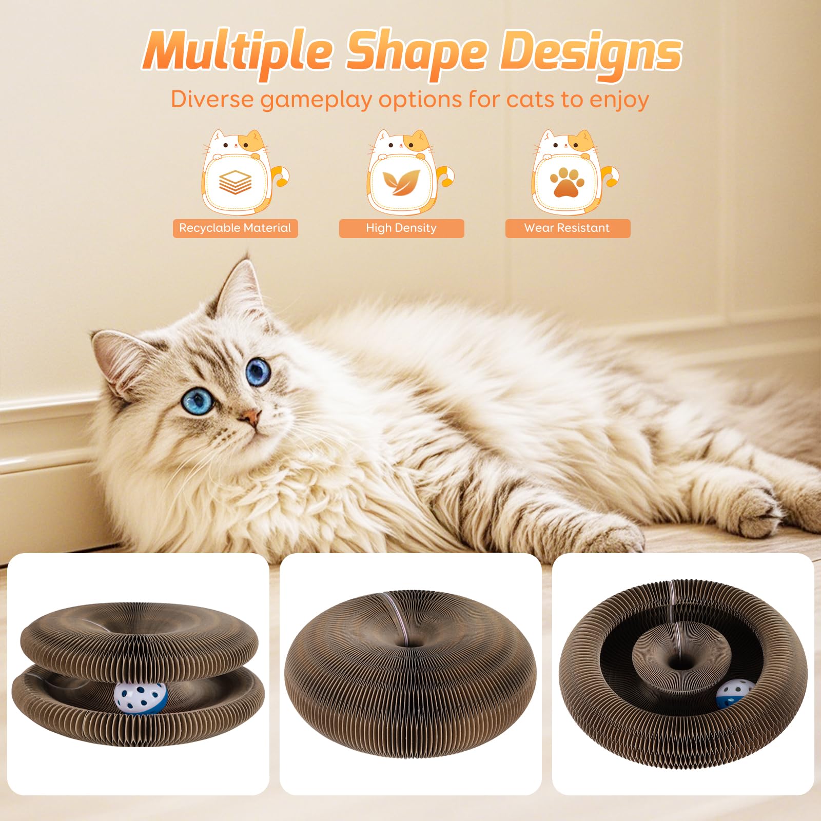 ZLAFM High-density cardboard durability stands up to vigorous scratching.