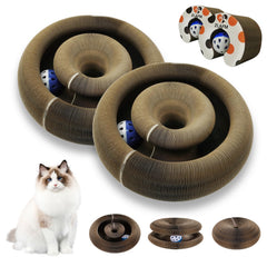 ZLAFM Magic Organ cat scratcher toy in foldable form for compact play areas.