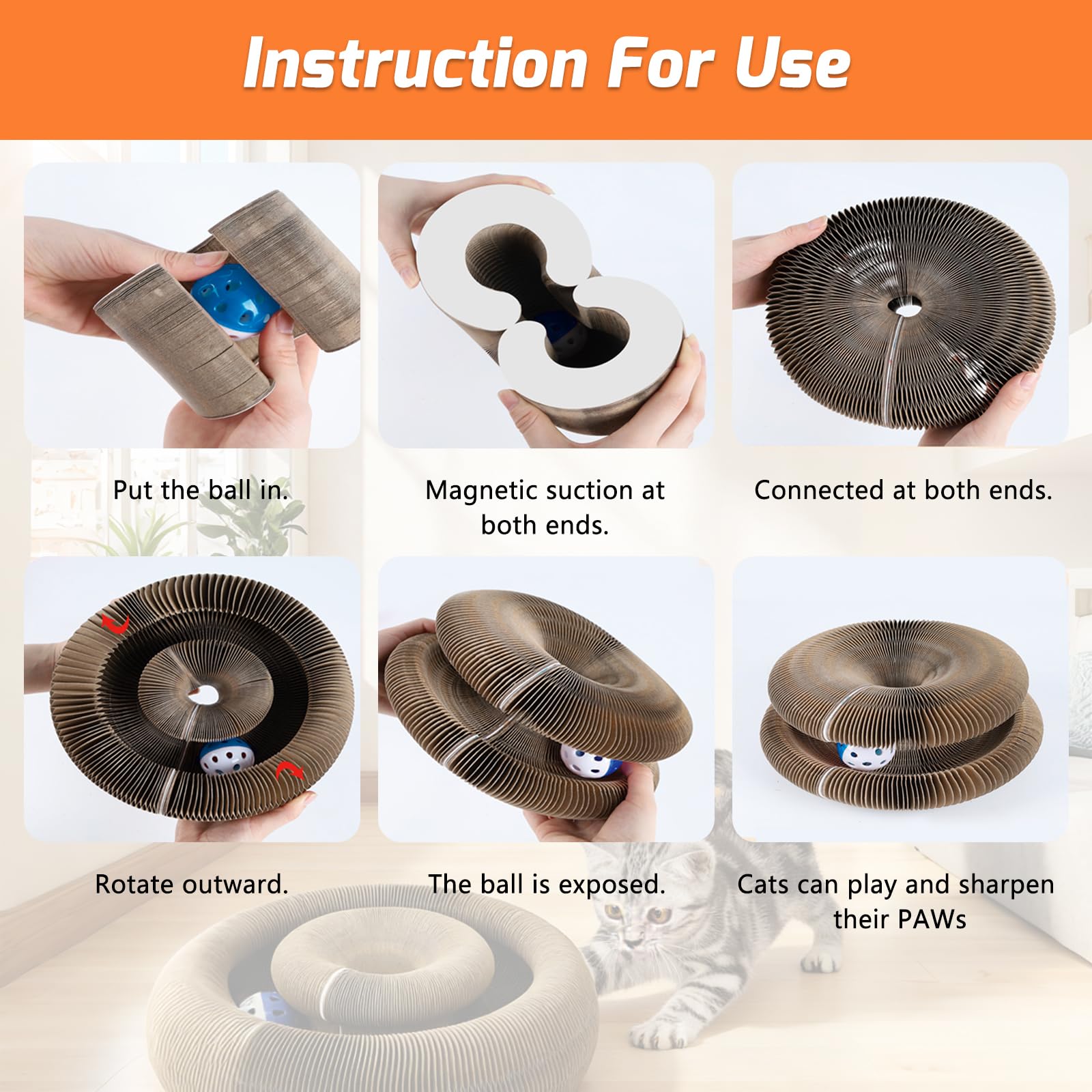 ZLAFM Non-toxic materials ensure safe indoor play for cats.