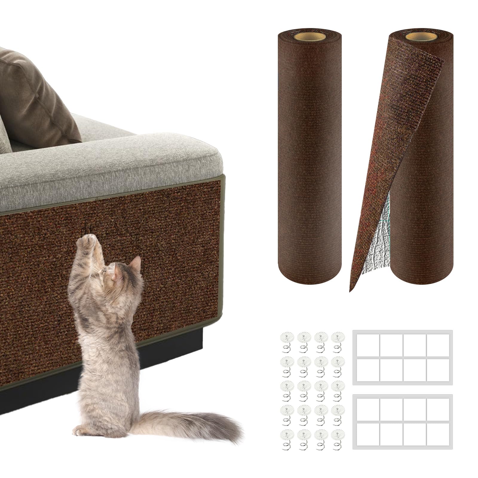 ZLAFM cat scratch mat 78.7-inch covers sofa to guard furniture from claws