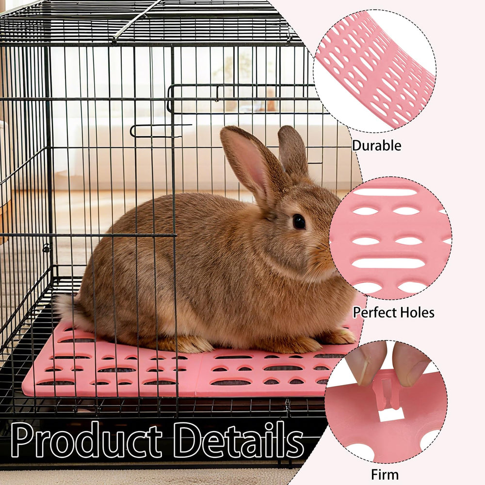 Zmpkhba rabbit cage mat pink 18-pack adds color and hygiene.