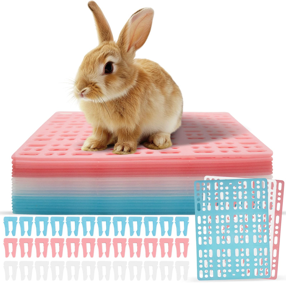 Zmpkhba rabbit cage mat white 18-pack promotes clean, comfy habitat.
