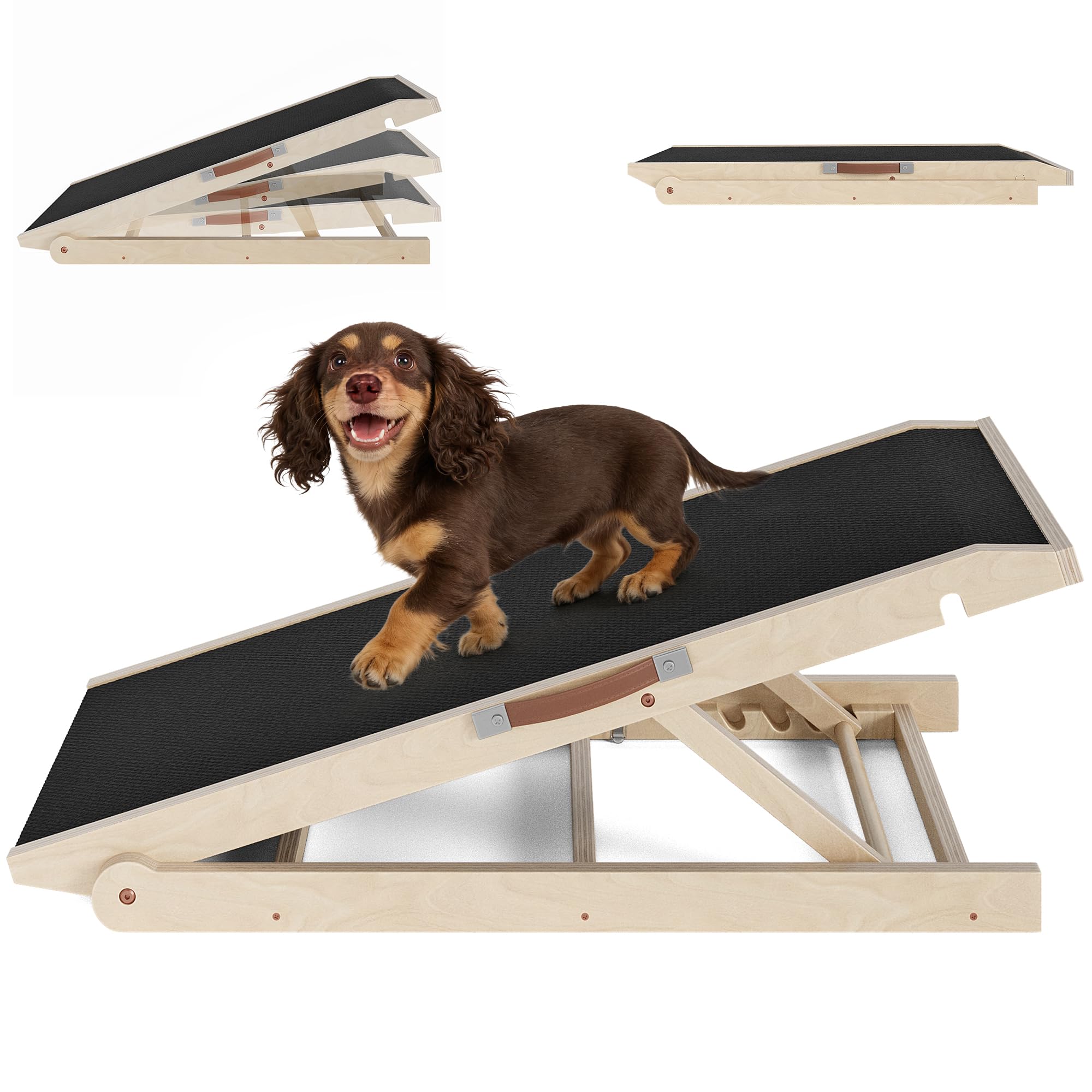 Znnam dog ramp 32-inch assembly for simple setup and safe sofa access.