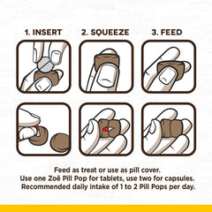 Ingredients list for Zoë Pill Pops natural dog treats