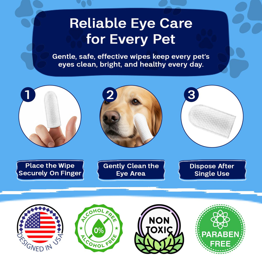 Zoila Pets Eye Wipes for dogs, easy spot cleaning.