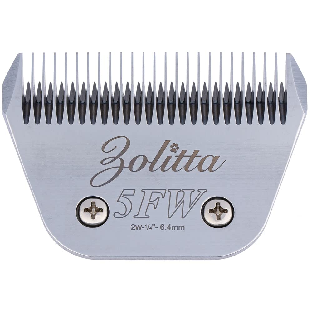 ZOLITTA 5WF wide blade front view for fast grooming on large pets