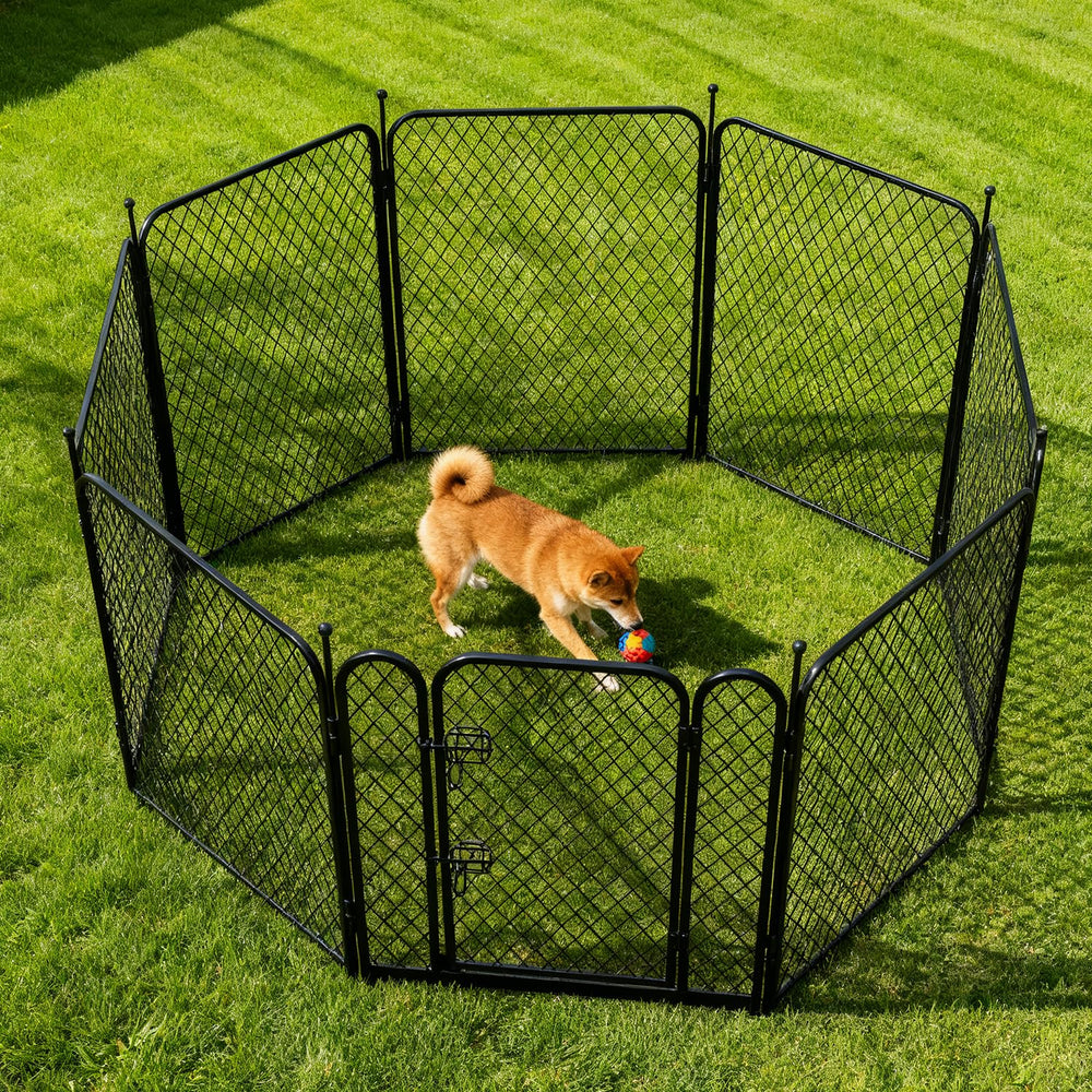 ZOMISIA dog playpen with door simplifies entry and supervision.