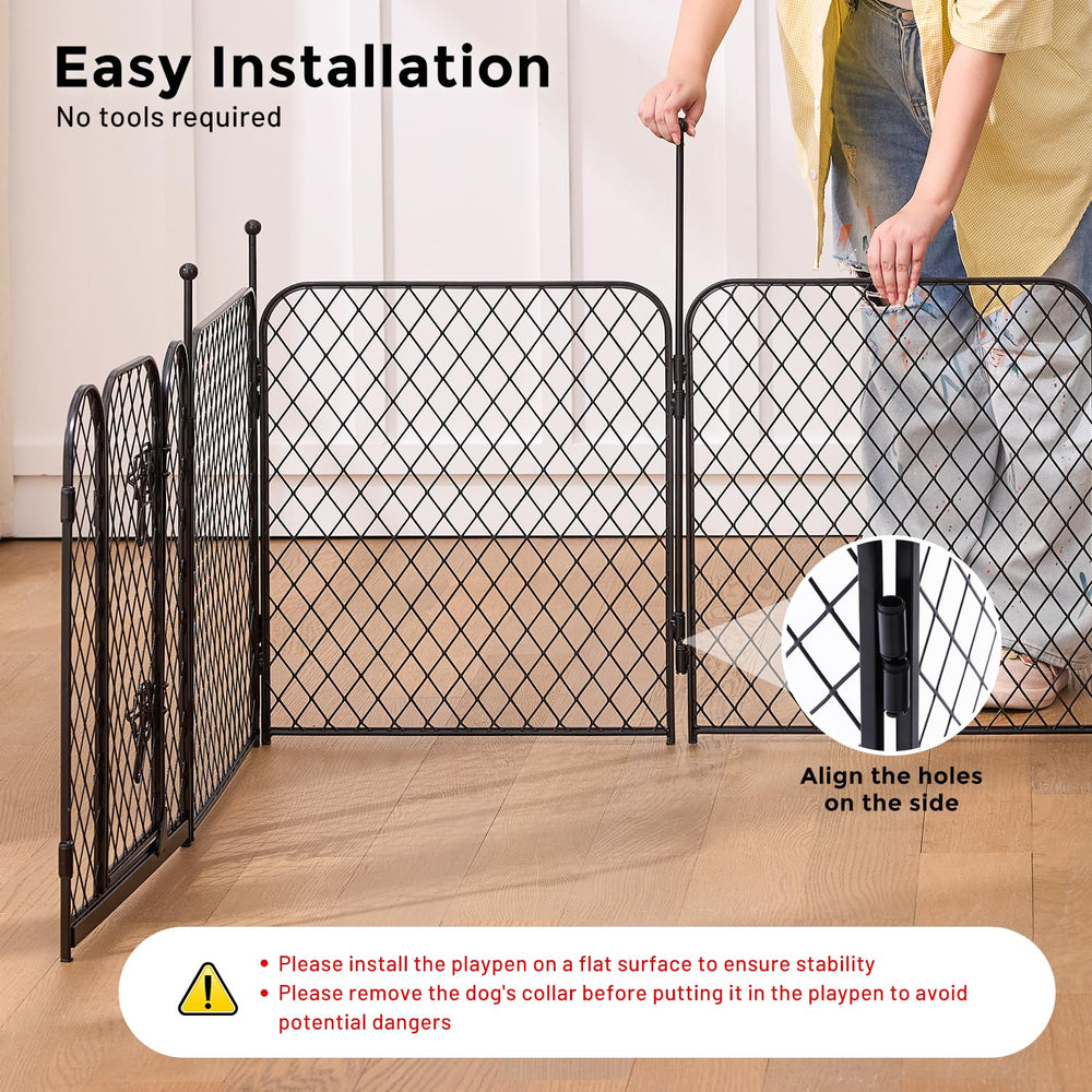 ZOMISIA easy-assembly playpen requires no tools for quick setup.
