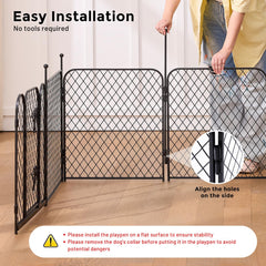 ZOMISIA easy-assembly playpen requires no tools for quick setup.