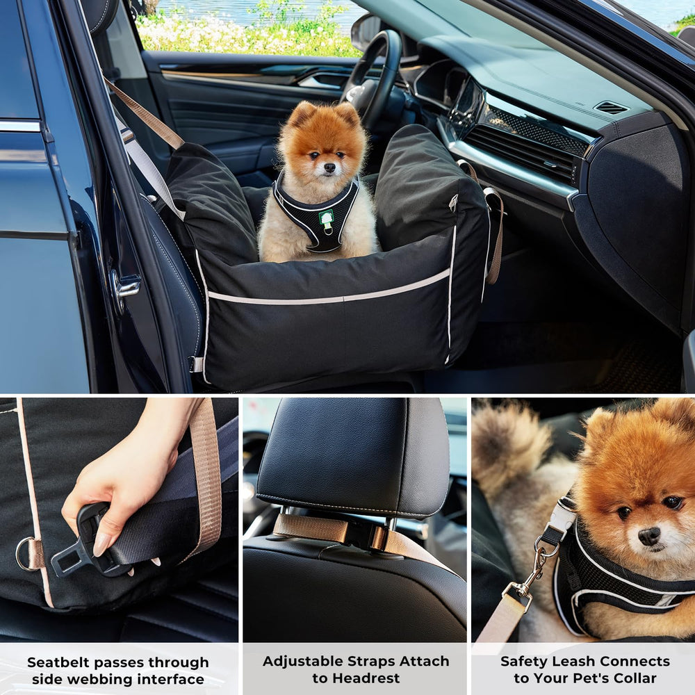 ZOMISIA dog car seat adjustable buckles fit various car seats with stable setup