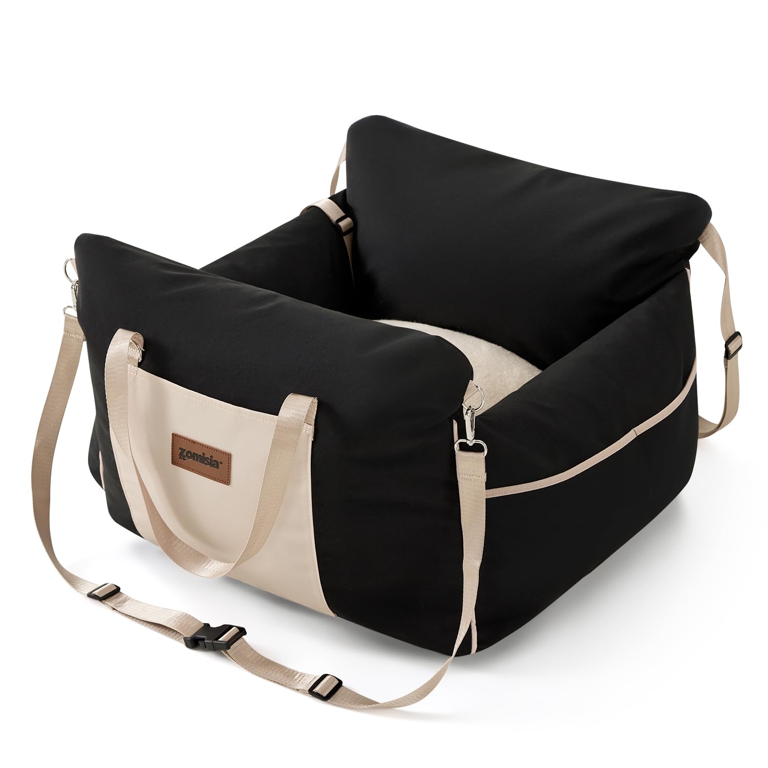ZOMISIA dog car seat with waterproof cover shields against spills on road trips