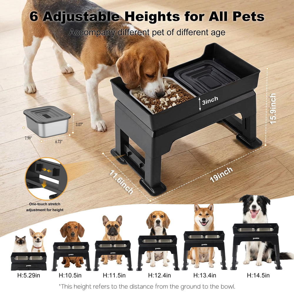 ZOMISIA lower-deck plate with slow feeder and lick plate for extended meals