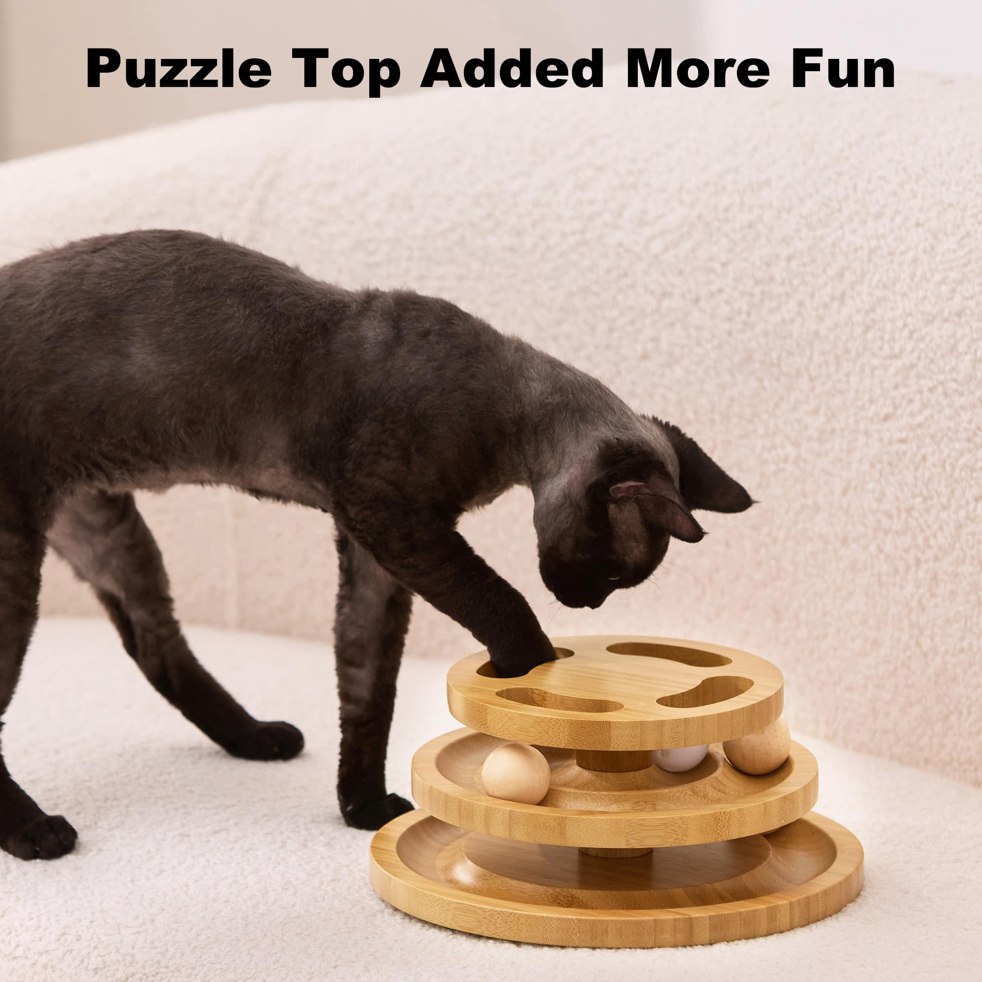 ZOMISIA cat ball track toy bottom track for larger play area
