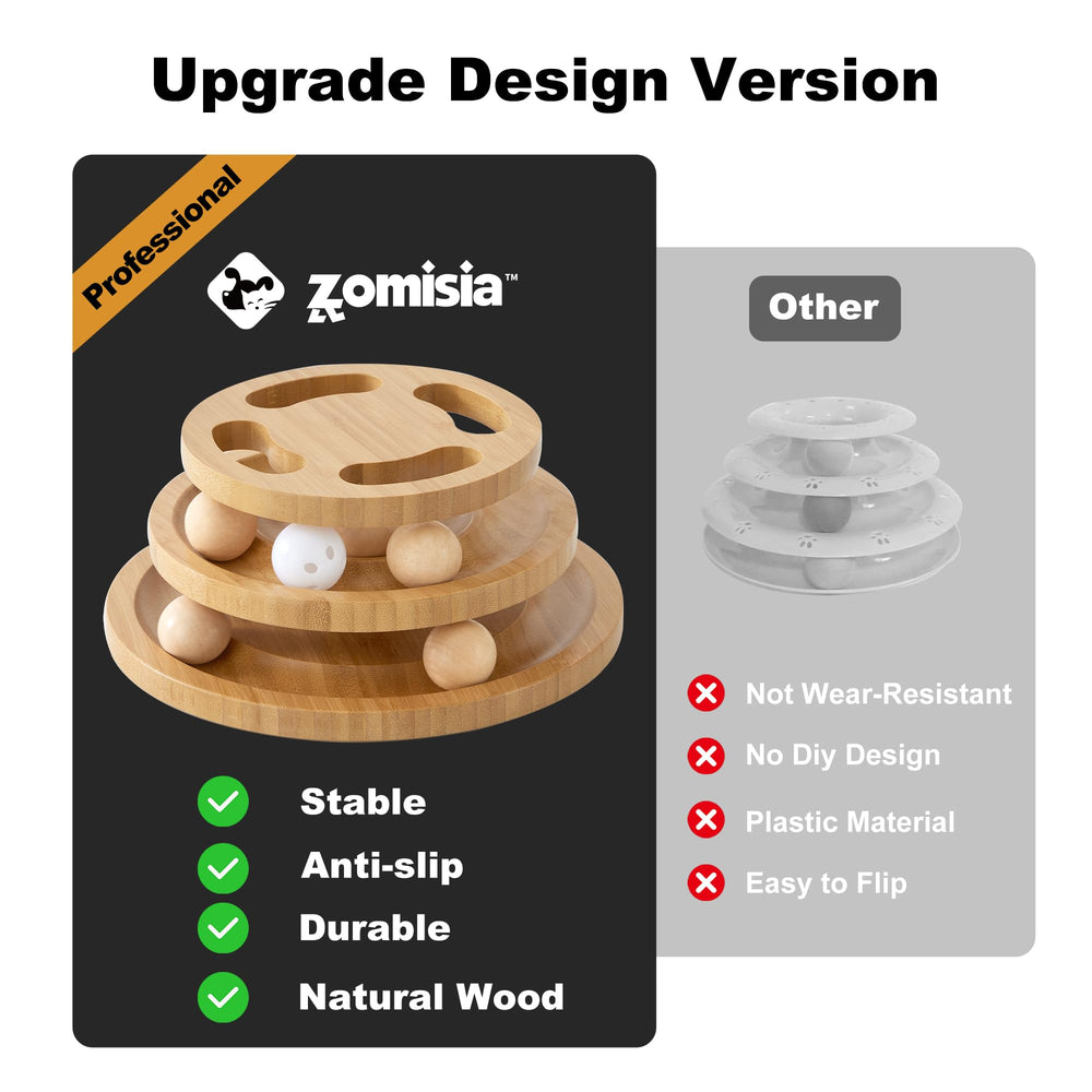 ZOMISIA five wooden balls accompany the wooden ball track setup
