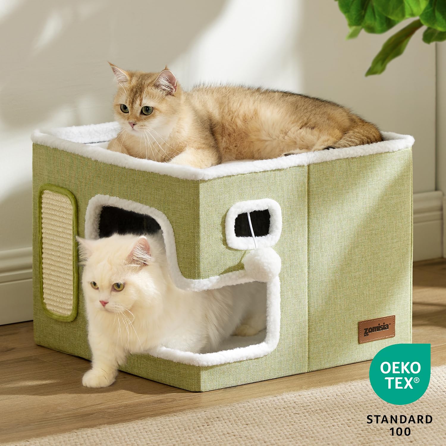 ZOMISIA cat bed durable materials for long-lasting use.