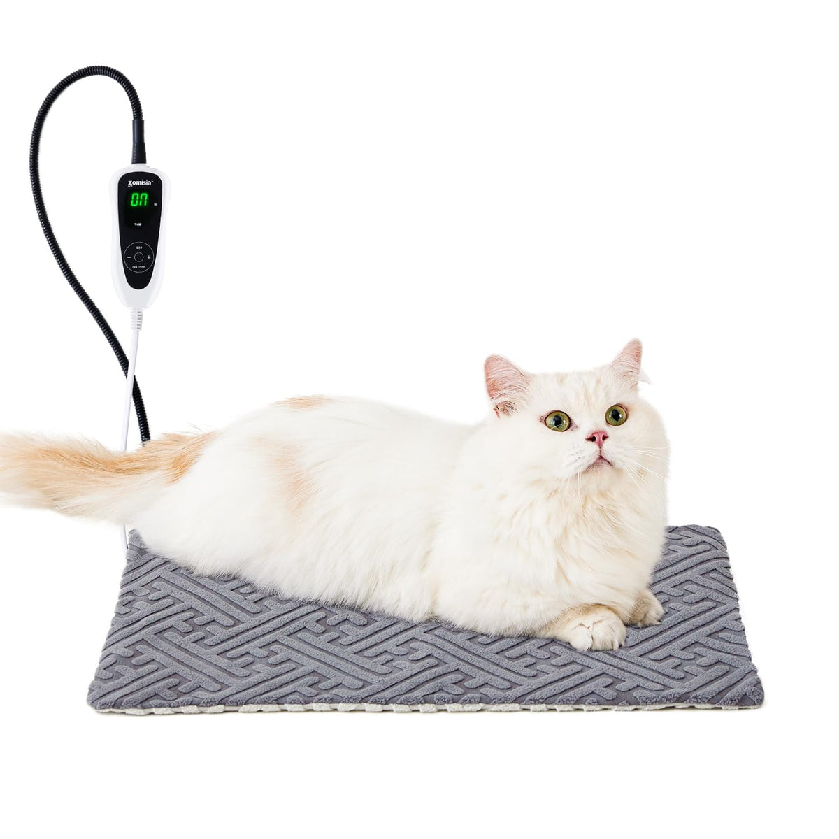 ZOMISIA cat heating pad center thermostat activates safe warmth