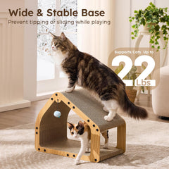 ZOMISIA cat lounger and tunnel design offers cozy resting during playtime.
