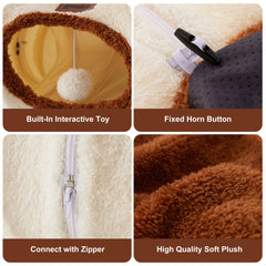 ZOMISIA Cat Tunnel Bed S-shape setup supporting multi-directional play