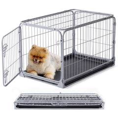ZOMISIA collapsible dog crate folded for easy storage and travel convenience