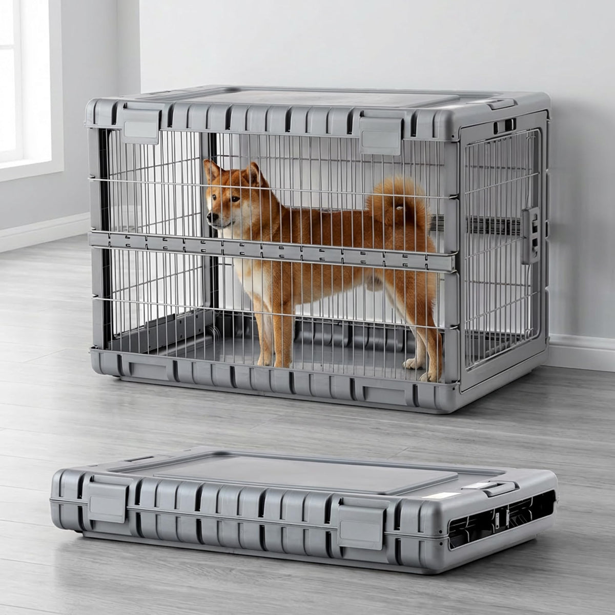 ZOMISIA collapsible crate folded flat for compact storage