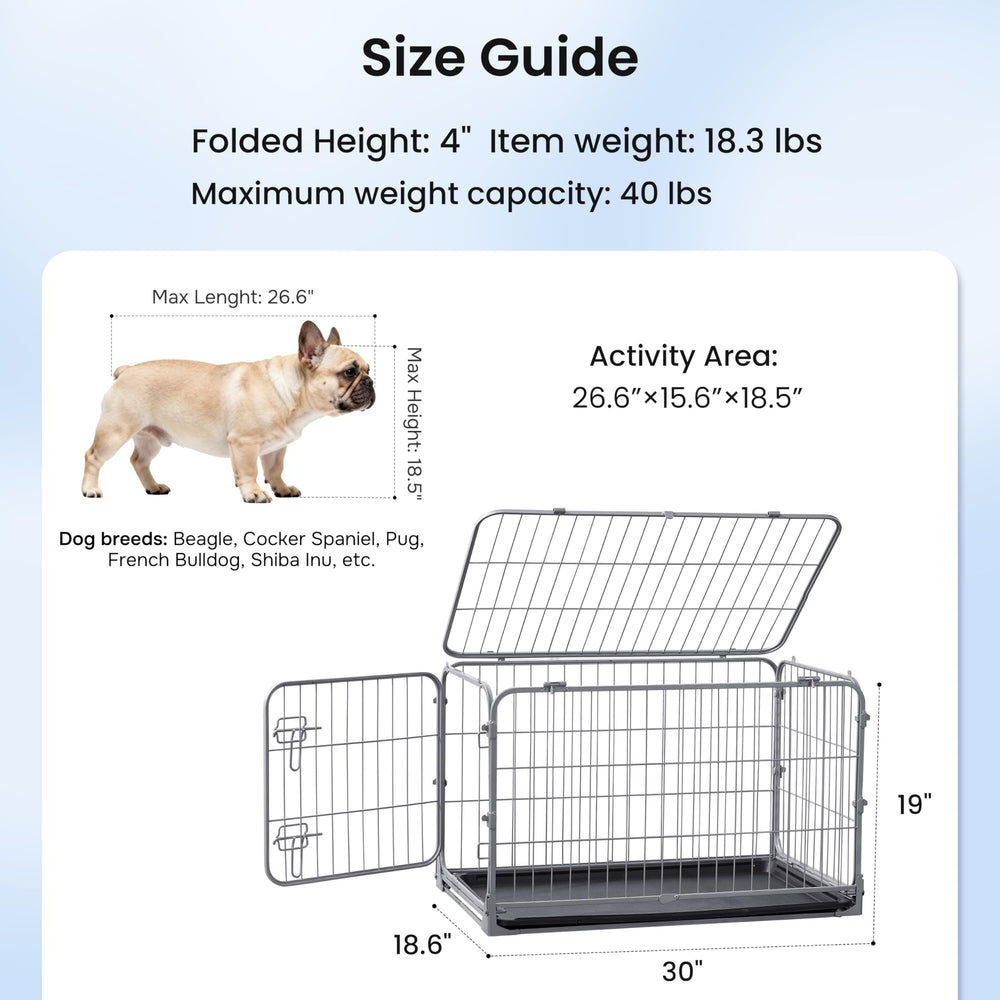 ZOMISIA sturdy metal-frame crate emphasizing stability and chew resistance for small dogs