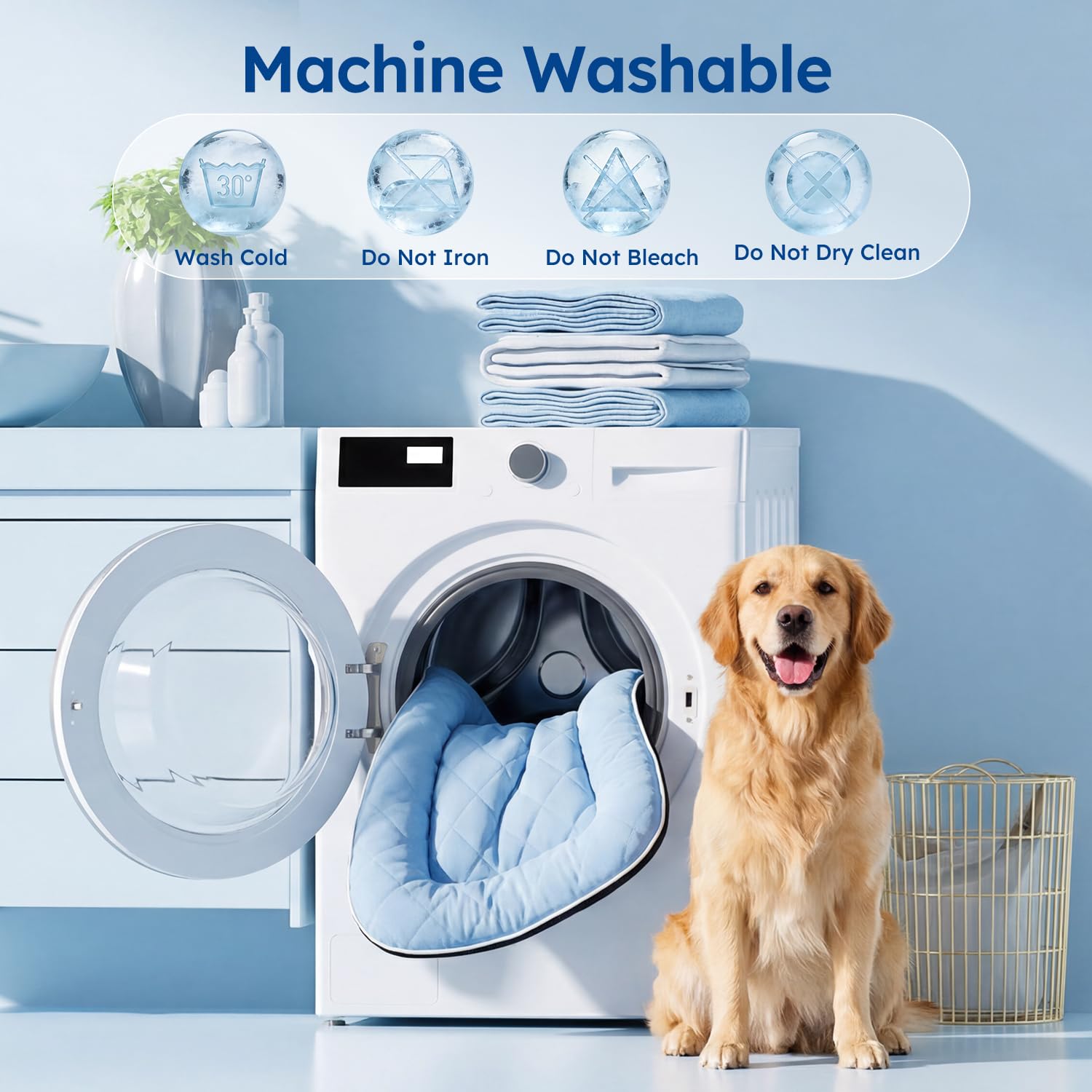 ZOMISIA cooling dog bed dimensions 41x27 inches, extra large fit