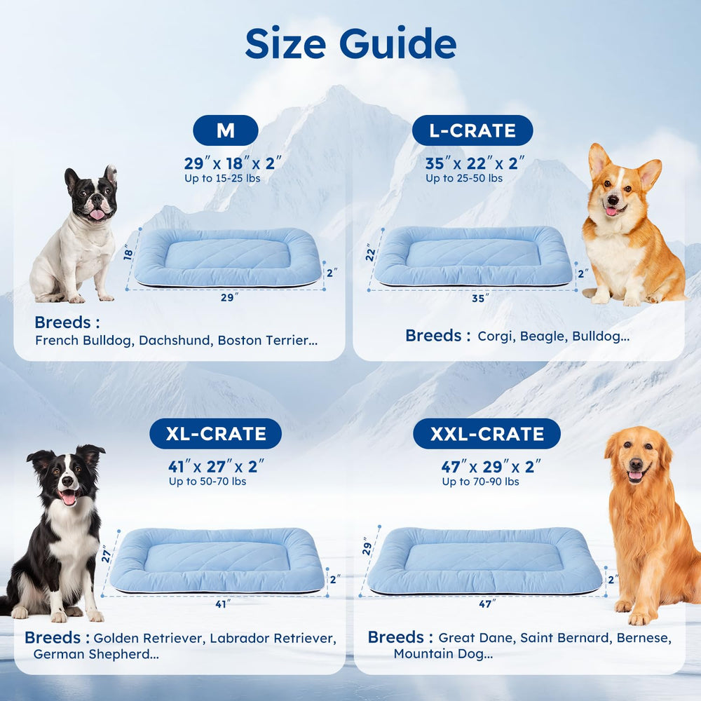 Zomisia cooling dog bed close-up fabric emphasizes cool-touch surface and airflow.