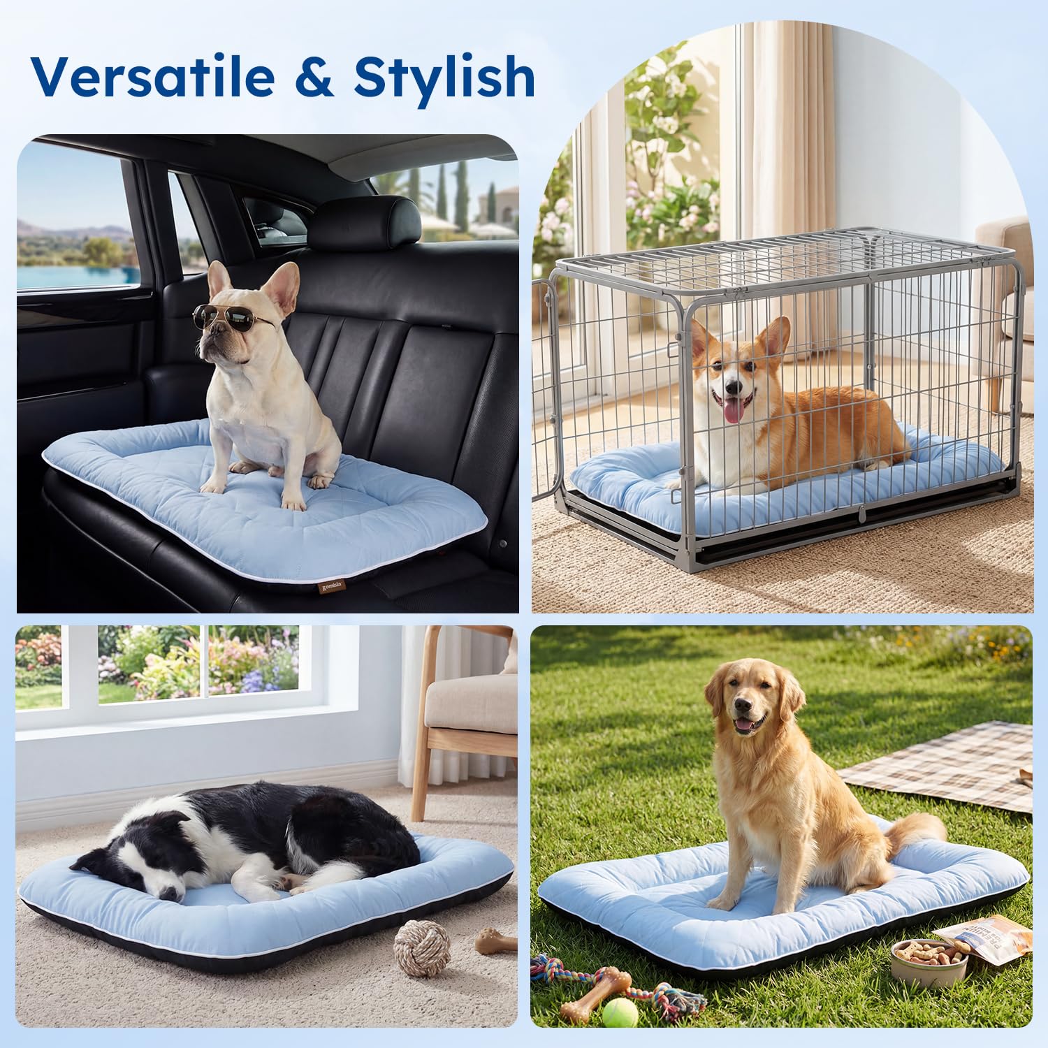 ZOMISIA cooling dog bed washable fabric, easy care
