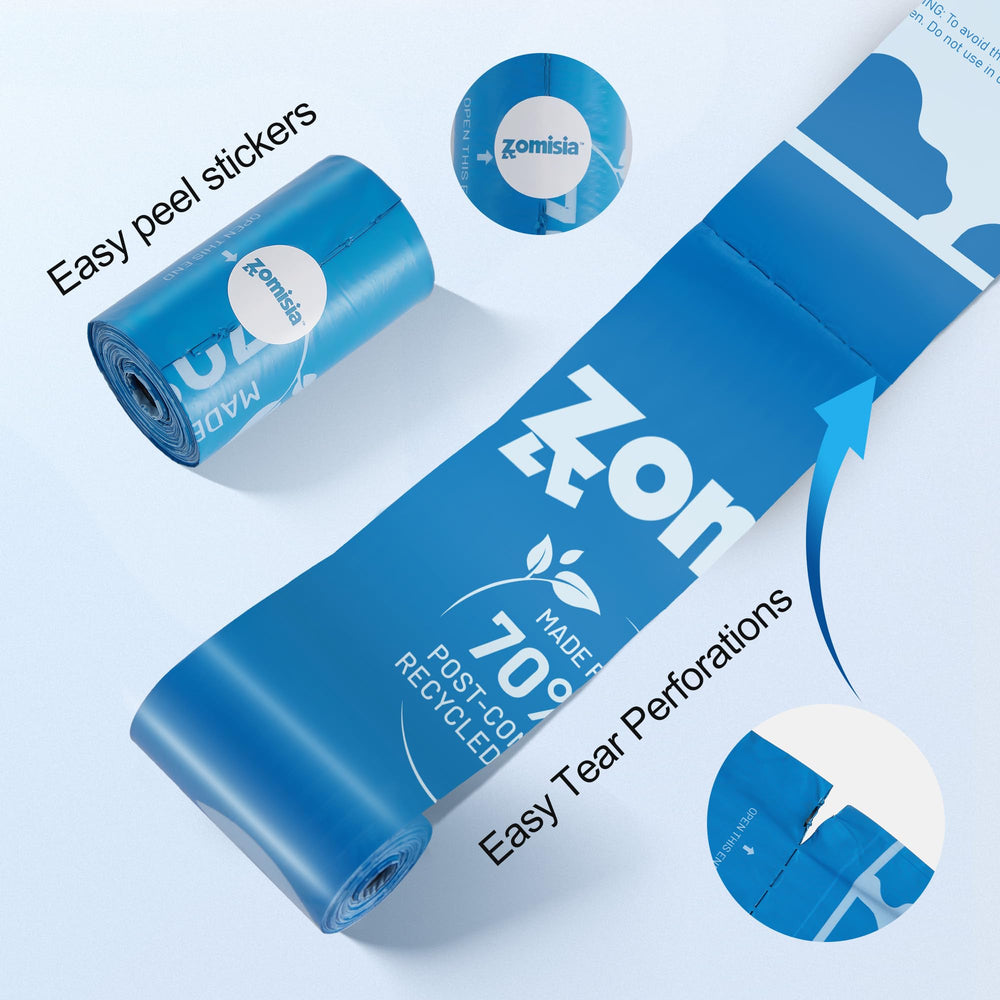 ZOMISIA dispenser-ready bags work with compatible holders for easy use.