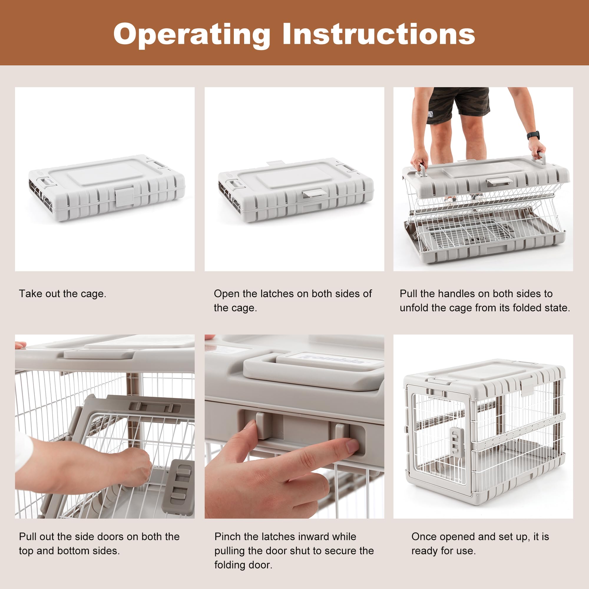 ZOMISIA dog crate with wheels for effortless repositioning