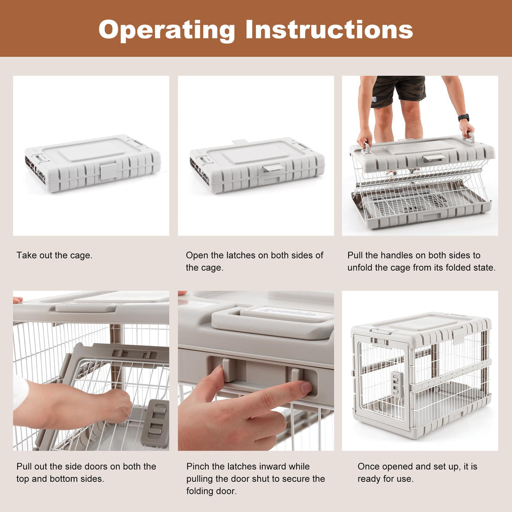 ZOMISIA dog crate with wheels for effortless repositioning