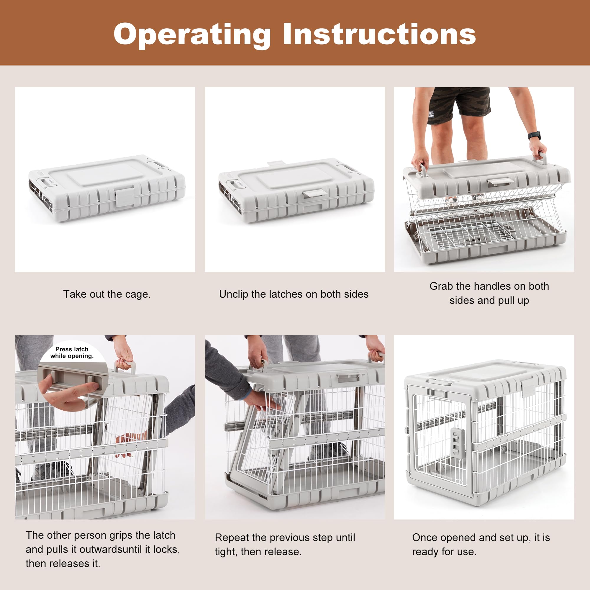 ZOMISIA dog crate with wheels enables easy relocation