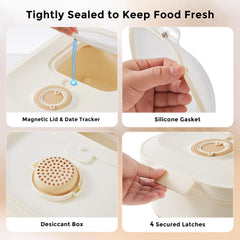 ZOMISIA rolling wheels for easy relocation from pantry to feeding area