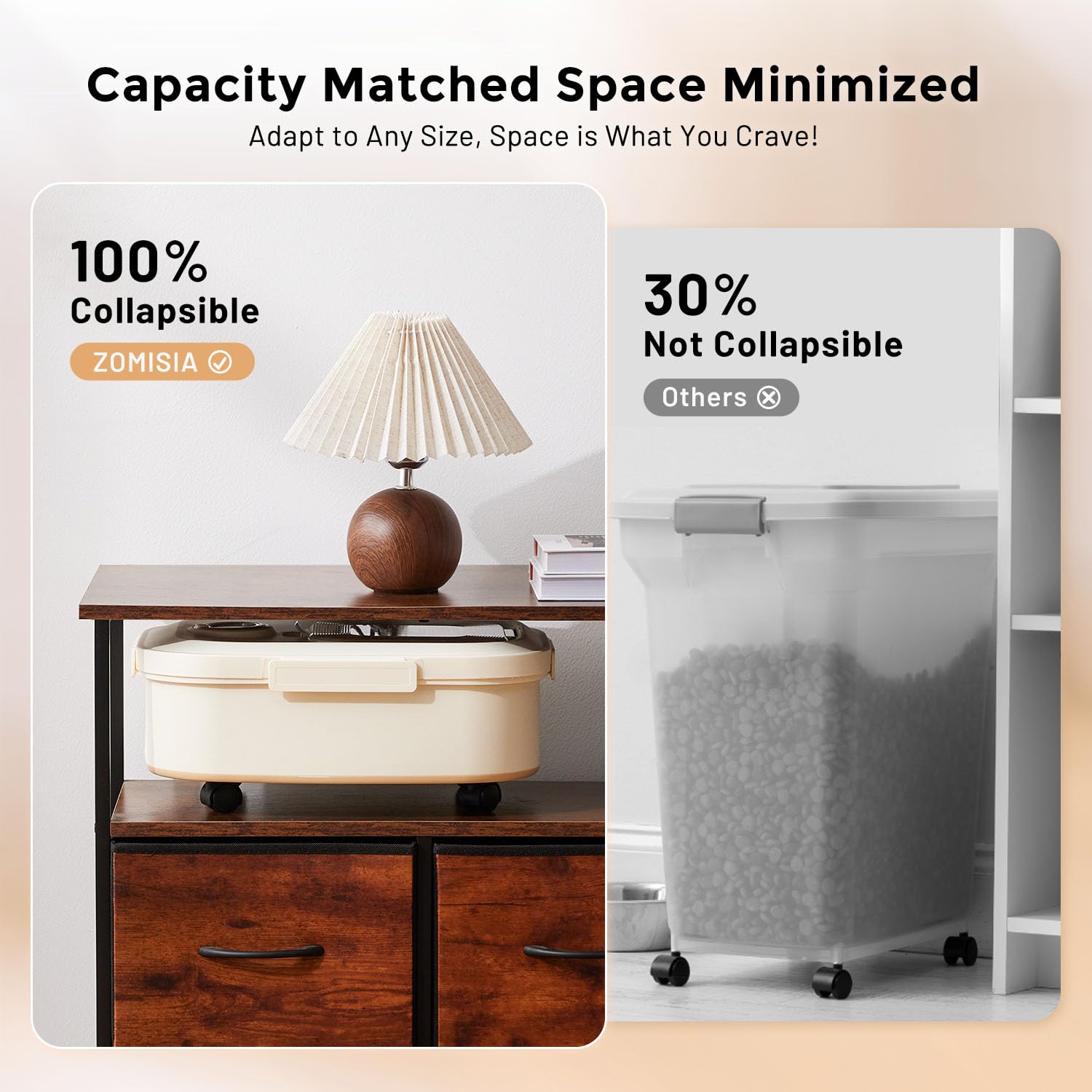 Zomisia transparent lid provides easy content visibility.