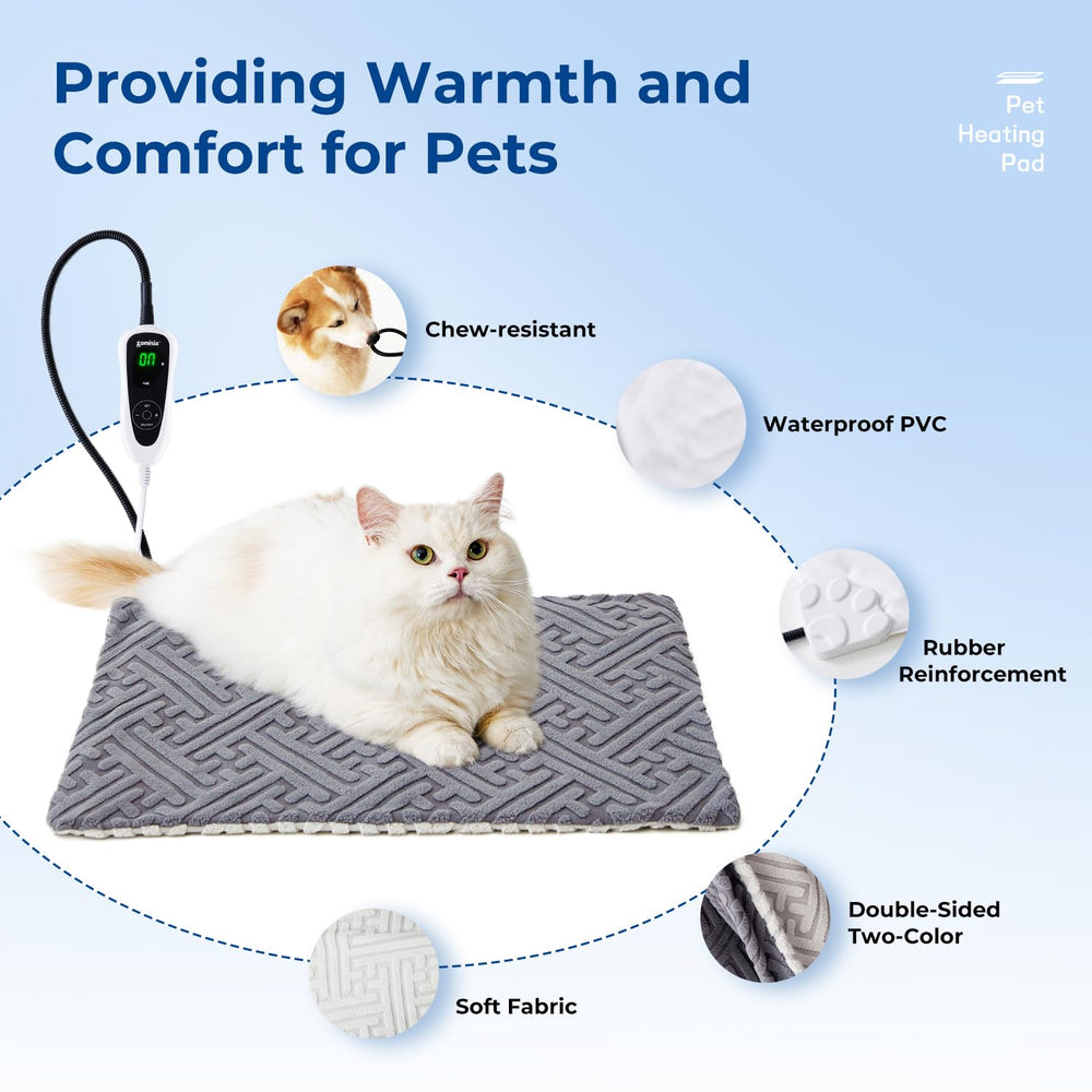 ZOMISIA dog heating pad 11 temperature levels for customizable warmth