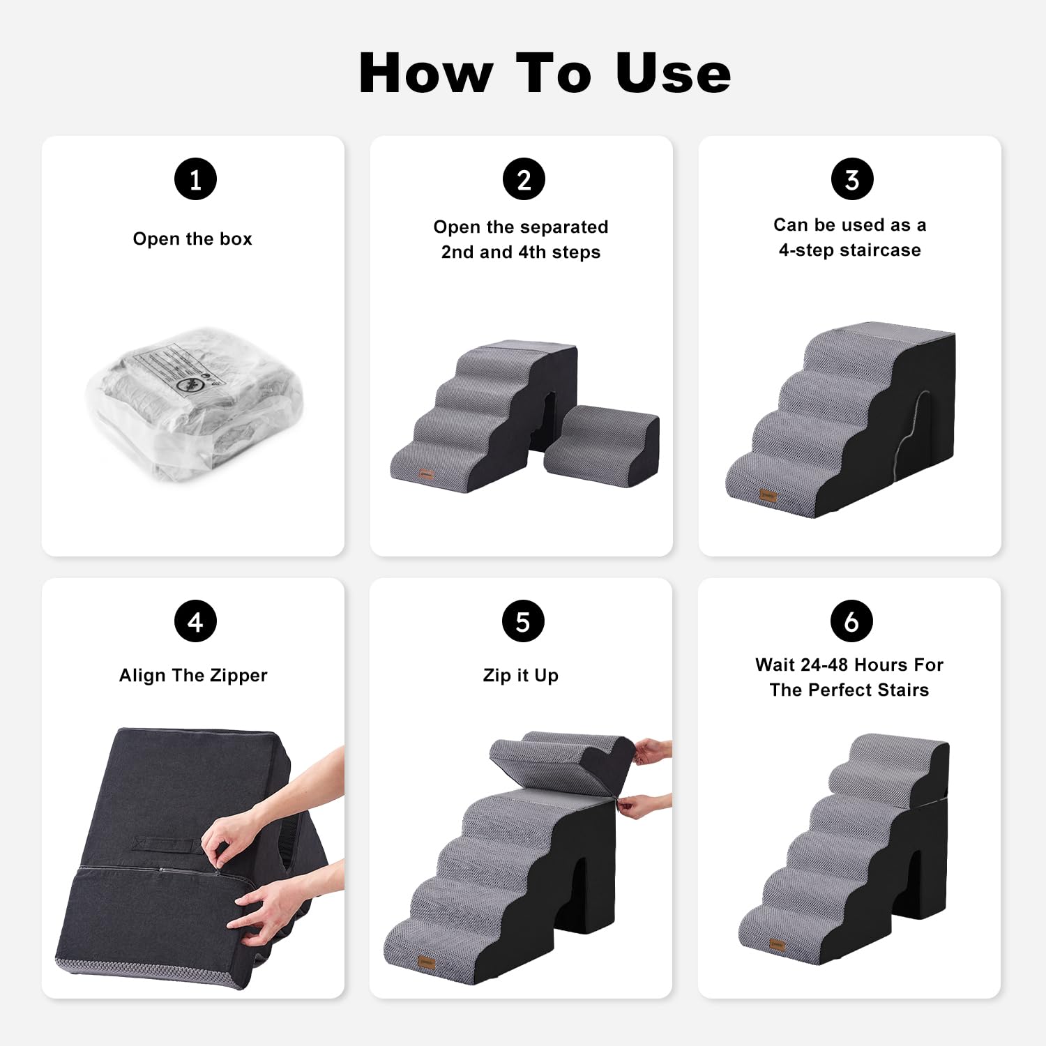 ZOMISIA high-density foam construction supports dogs of various sizes.
