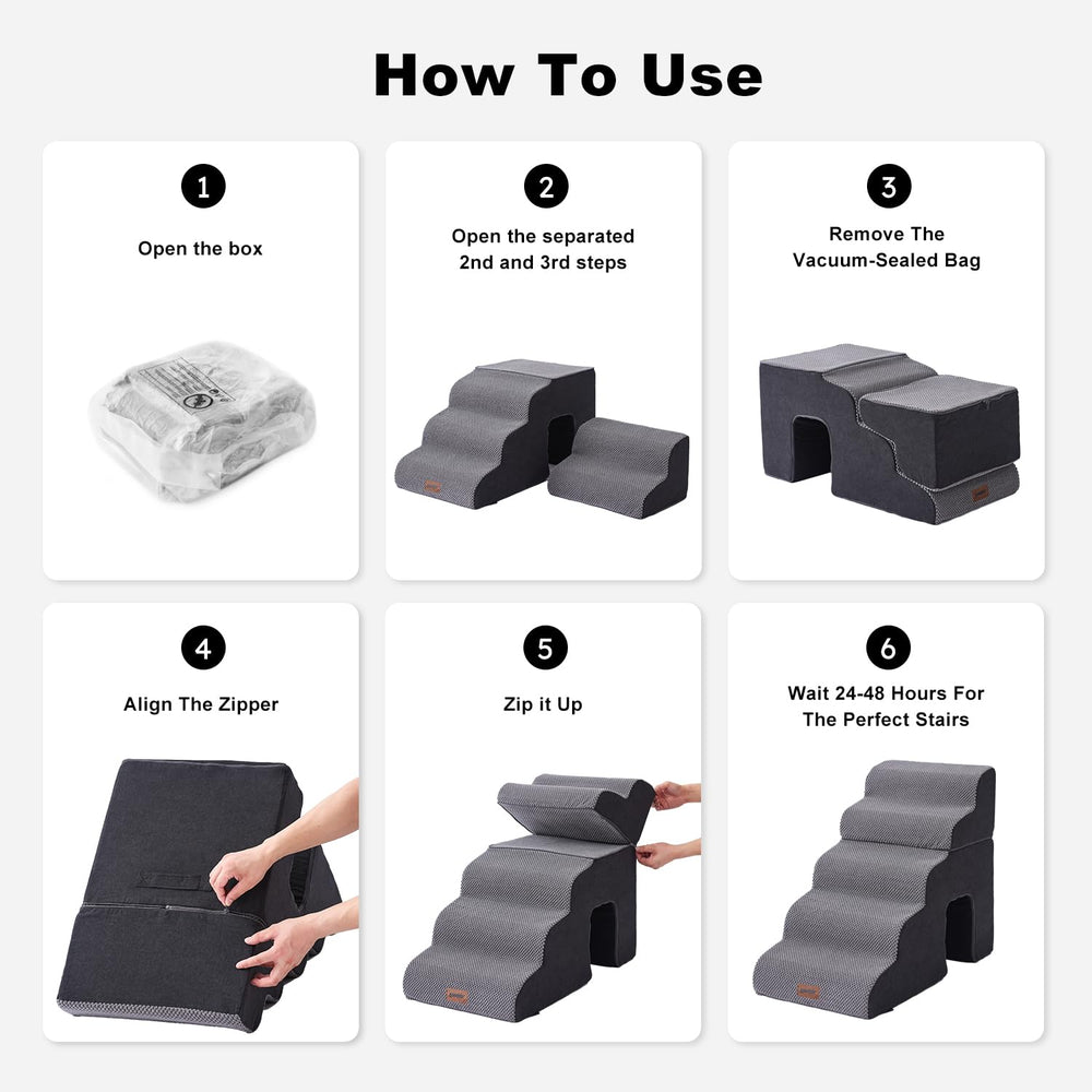ZOMISIA dog ramp fits couches, beds, and elevated spots for convenient access.