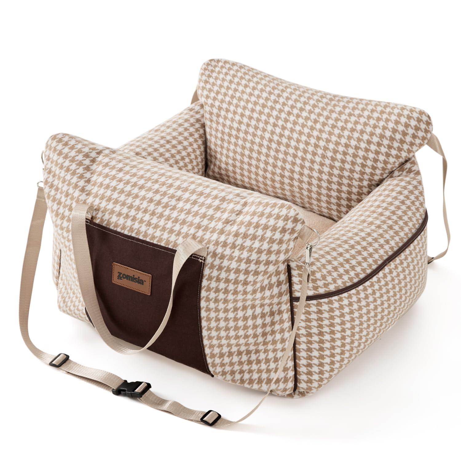 ZOMISIA dog seat front view for safe car journeys