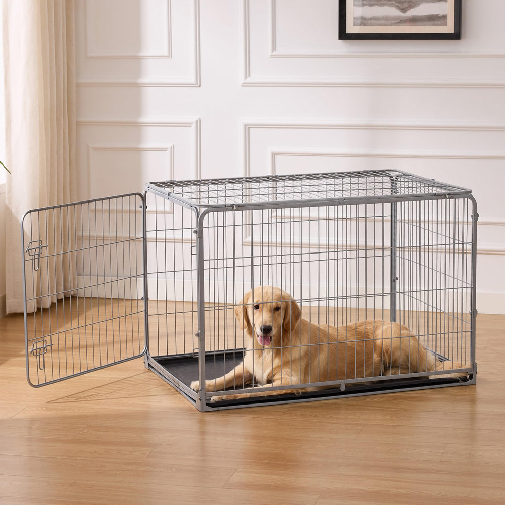 ZOMISIA durable metal crate close-up showing reinforced frame for daily use.