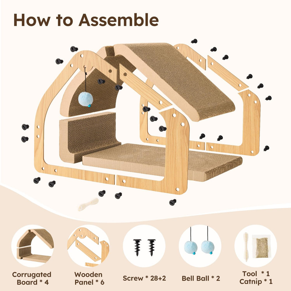 ZOMISIA durable scratch house with easy assembly for quick setup.