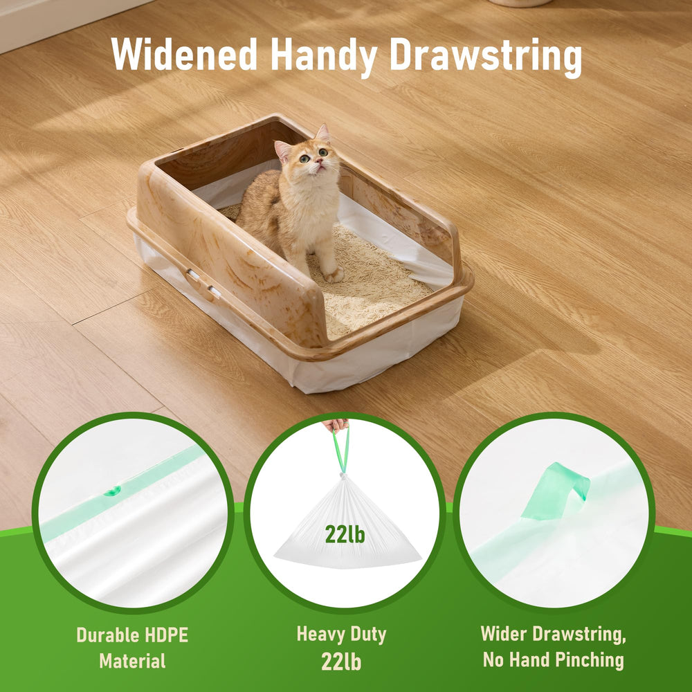 ZOMISIA drawstring seals minimize spills and simplify disposal.
