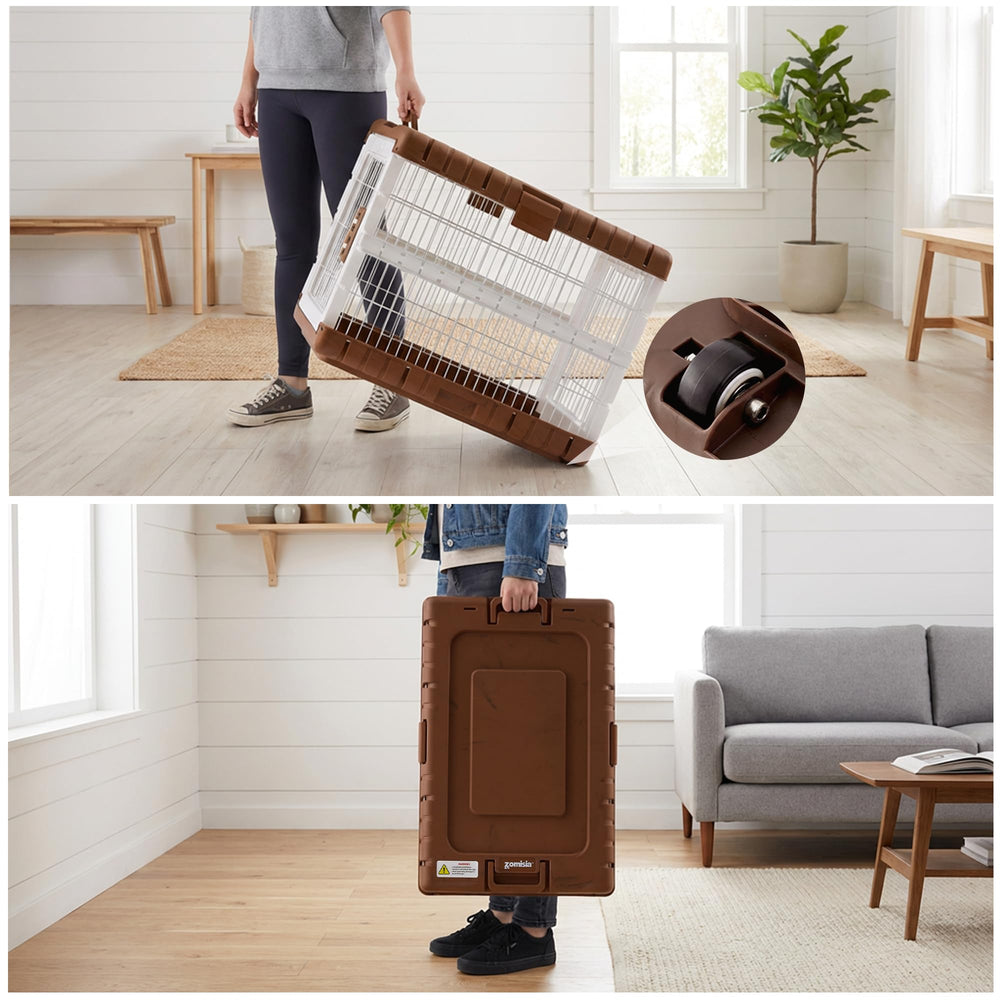 ZOMISIA escape-proof kennel supports a safe den-like environment.